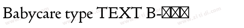 Babycare type TEXT B字体转换 Babycare type TEXT B字体转换